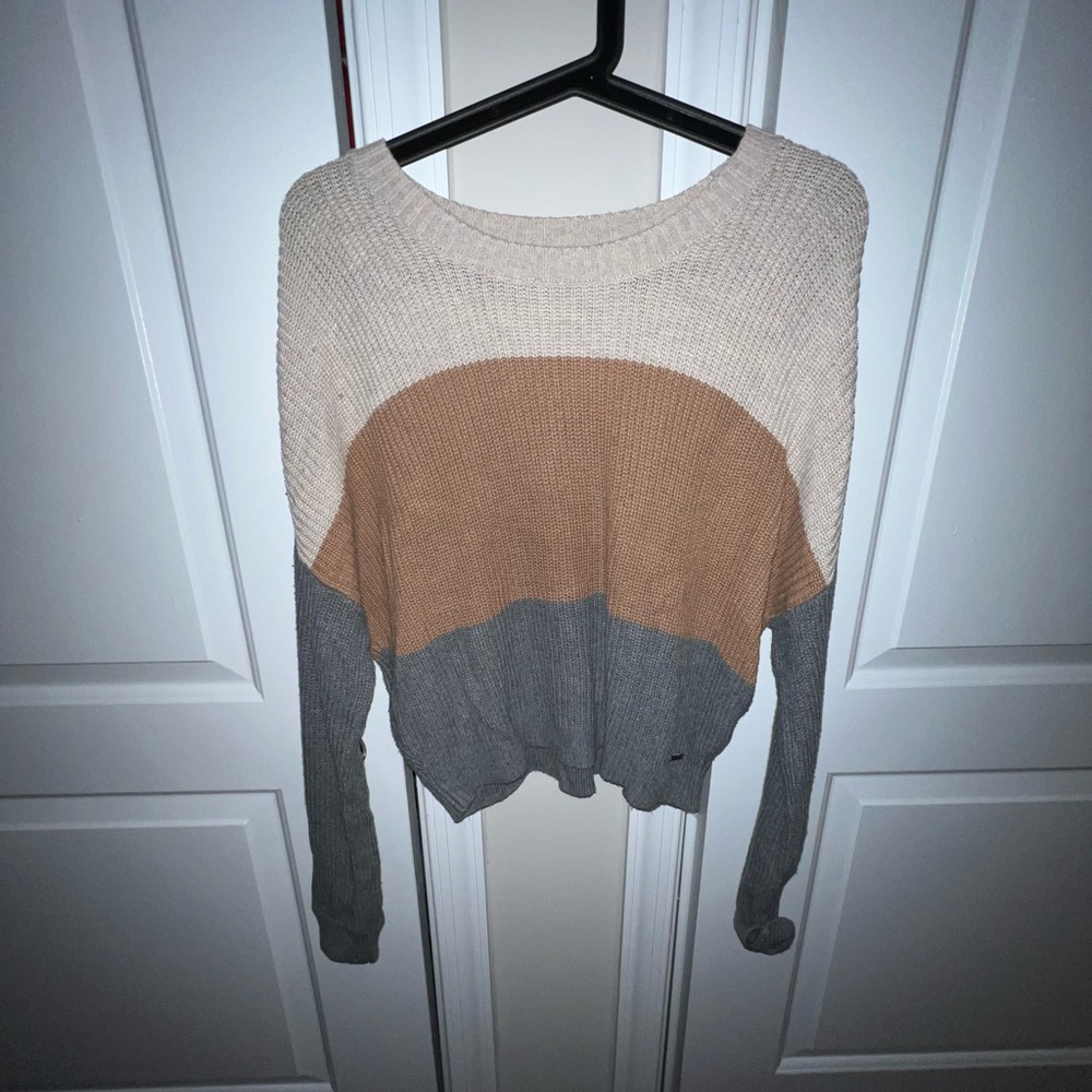 Striped crew sweater